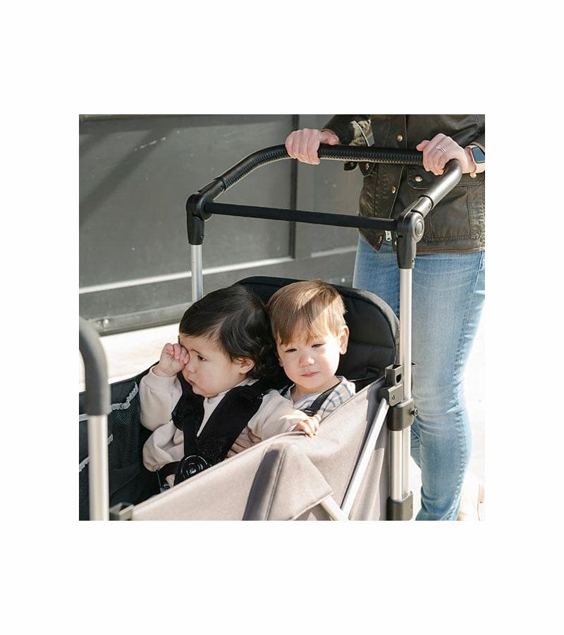 Larktale Caravan (4 Seater) Stroller Wagon Complete Bundle - Byron Black / Pebble Gray - 4SEAT-LK50019