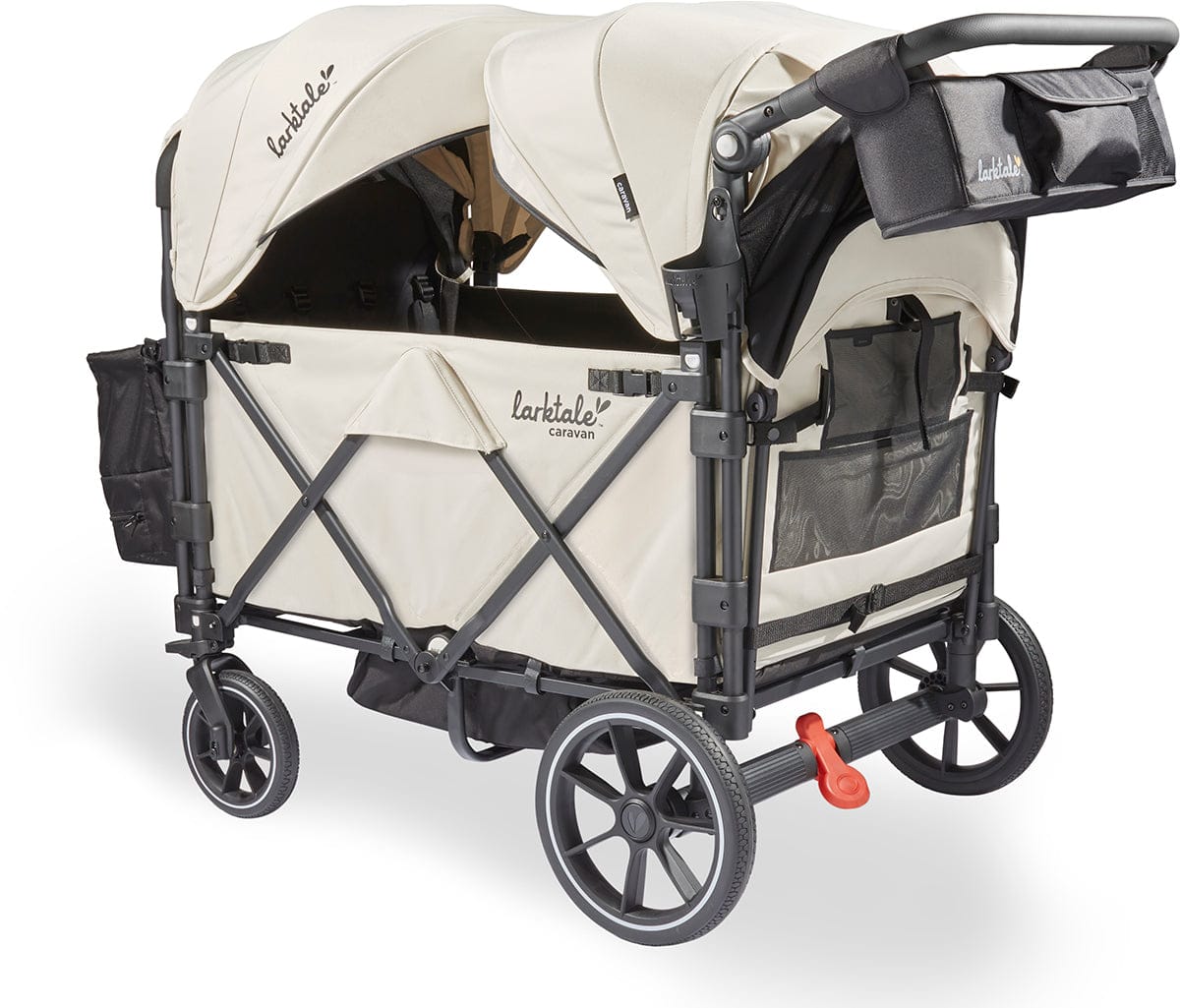 Larktale Caravan Quad (4 Seater) Stroller Wagon - Newport Taupe - LK50035
