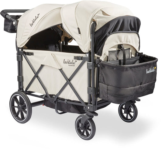 Larktale Caravan Quad (4 Seater) Stroller Wagon - Newport Taupe - LK50035