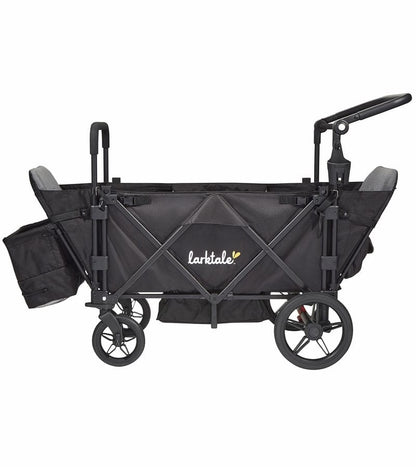 Larktale Caravan (2 Seater) Stroller Wagon Complete Bundle - Byron Black / Clovelly Yellow