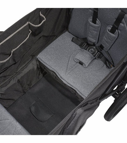 Larktale Caravan (2 Seater) Stroller Wagon Complete Bundle - Byron Black / Clovelly Yellow