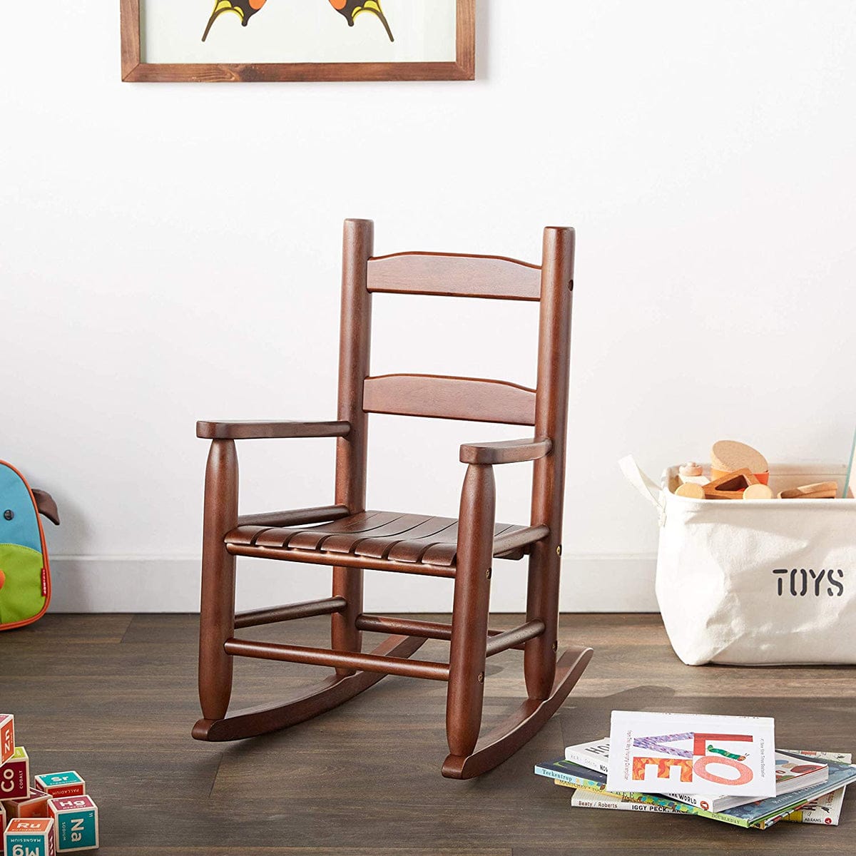 Lipper International Child's Rocking Chair - Walnut - 555WN-LI