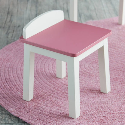 Lipper International Child's Table & Stools Set - Pink/Ivory