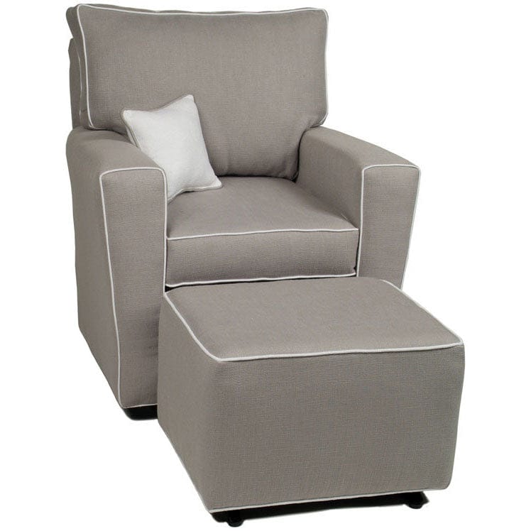 Little Castle Gliding Ottoman with Piping - 8GSP-8GP