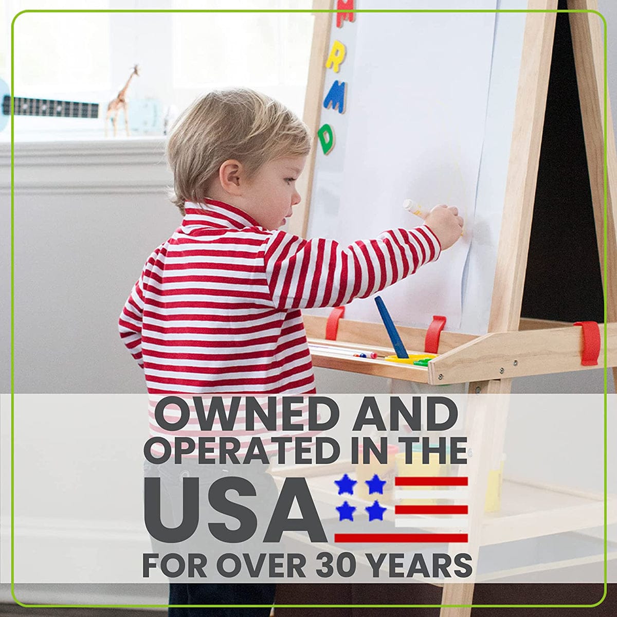 Little Partners Deluxe Art Easel Center - Charcoal / Natural