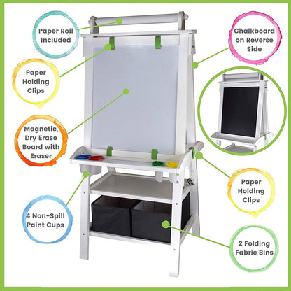 Little Partners Deluxe Art Easel Center - Soft White - LP02804