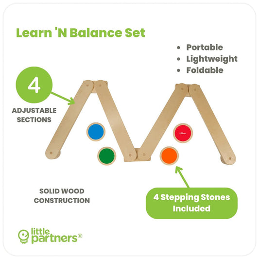 Little Partners Balance Beam Kit - Natural - LP07801