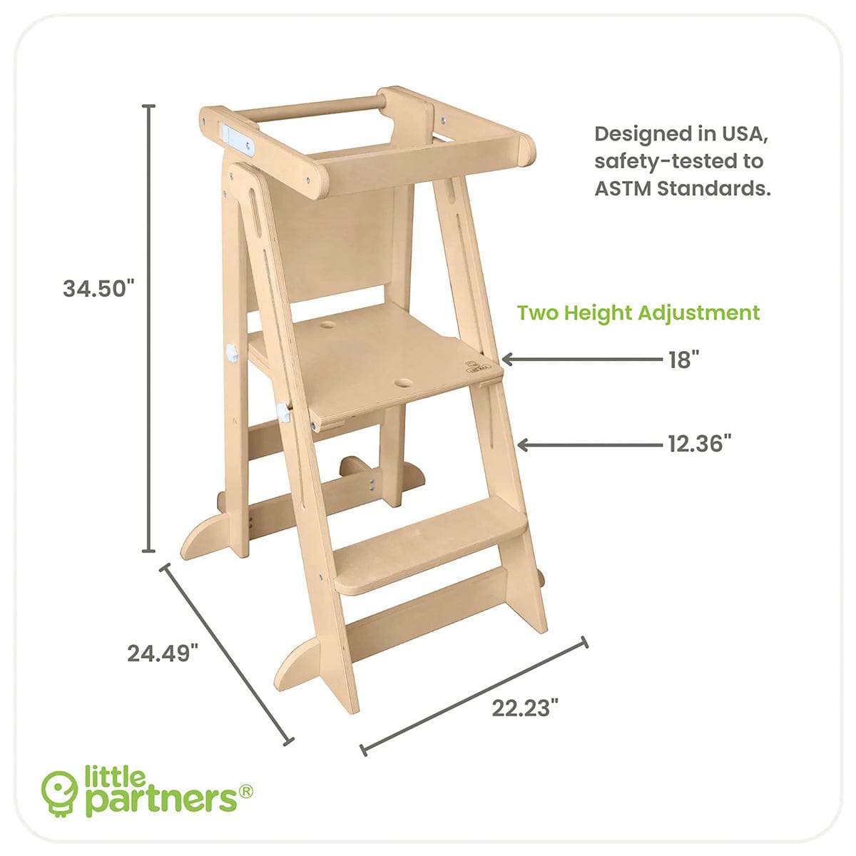 Little Partners Learn N Fold Learning Tower - Natural - LPR01471