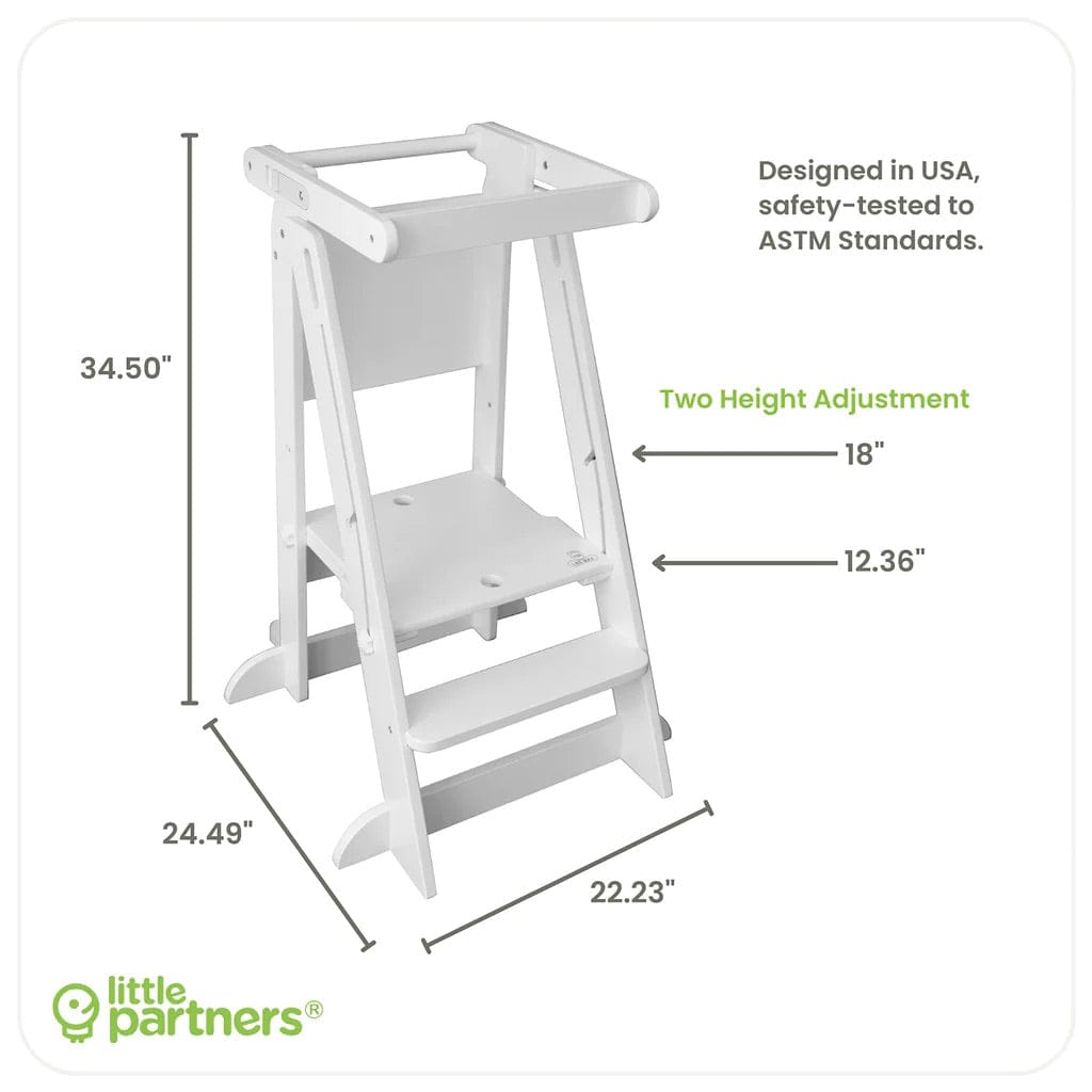 Little Partners Learn N Fold Learning Tower - Soft White - LPR01474
