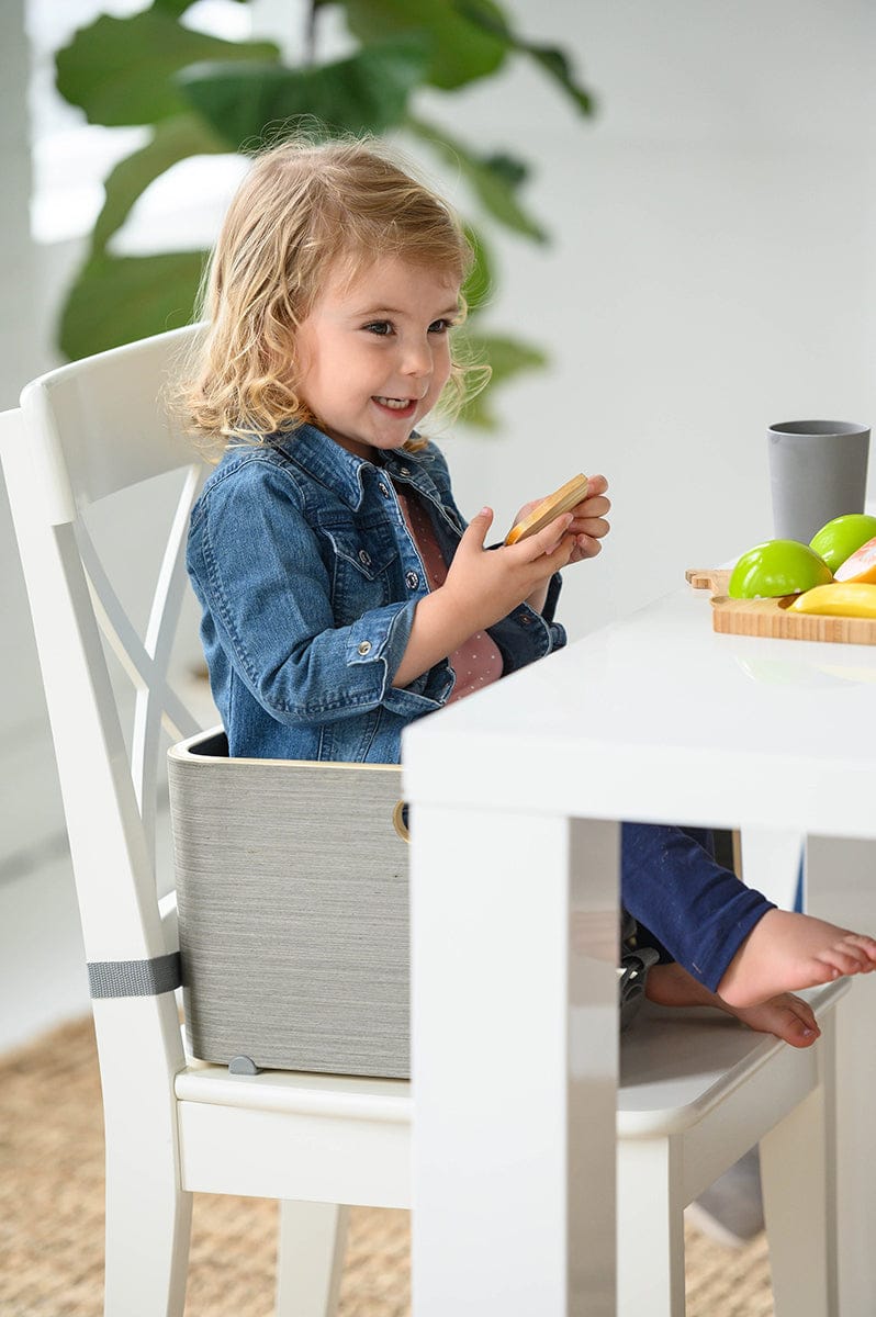 Little Partners Mod Booster Seat - Slate Grey w/ Fall Leaves Cushion - LPR06043