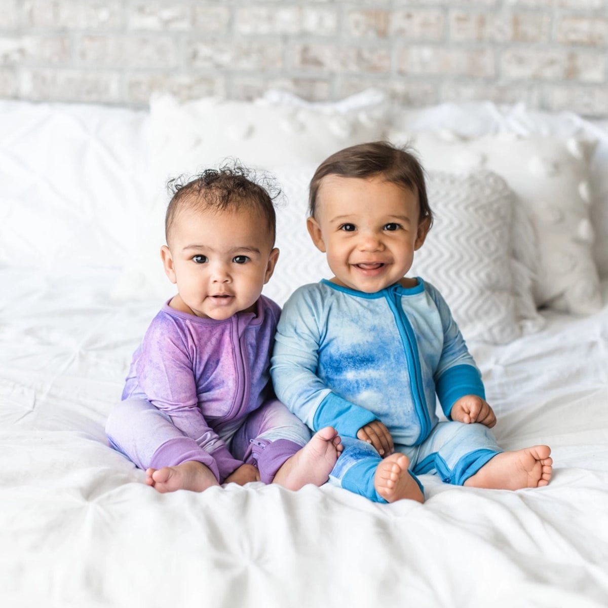 Little Sleepies Bamboo Convertible Romper / Sleeper - Purple Watercolor, 18 - 24 months - LS-Z-PURWC-06