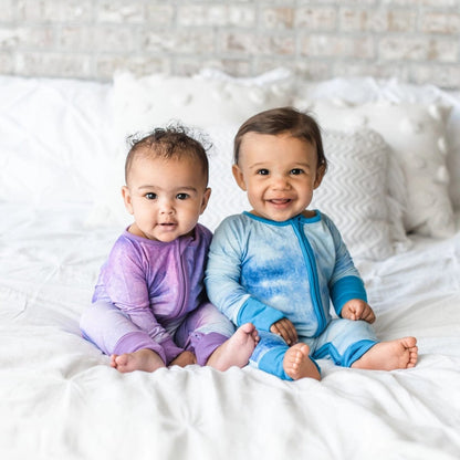 Little Sleepies Bamboo Convertible Romper / Sleeper - Purple Watercolor, 18 - 24 months - LS-Z-PURWC-06