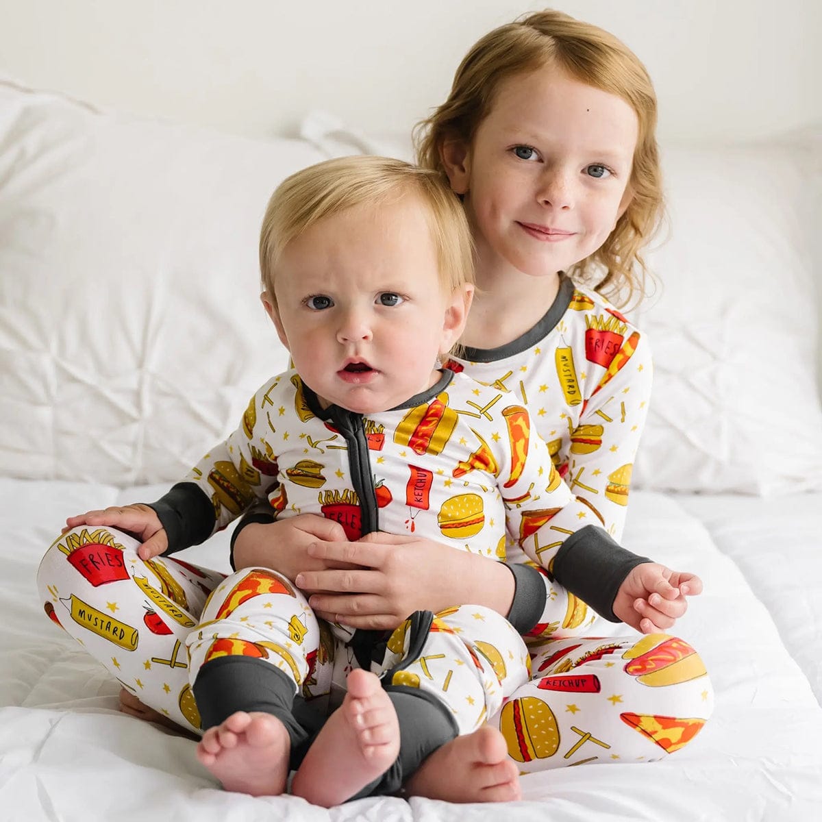 Little Sleepies Bamboo Viscose Zippy - Fast Foodie, 3 - 6 months - LS-Z-PIZZABURG-03