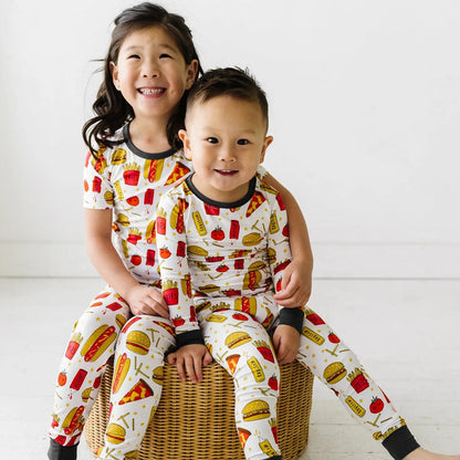 Little Sleepies Two-Piece Bamboo Viscose Pajama Set - Fast Foodie, 18 - 24 months - LS-PJ-PIZZABURG-10