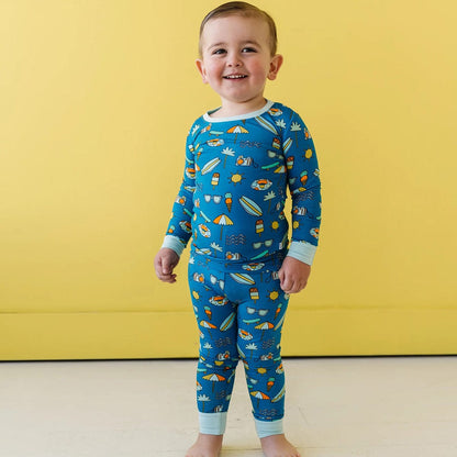 Little Sleepies Two-Piece Bamboo Viscose Pajama Set - Surf's Up, 3T