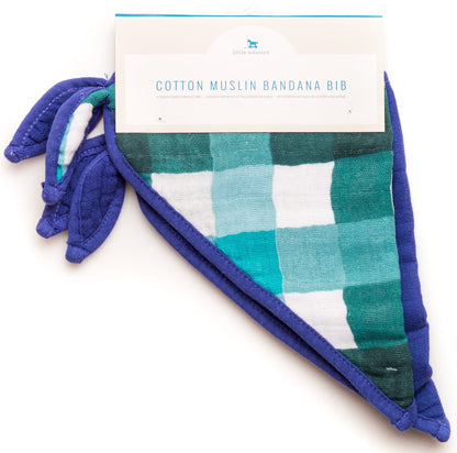 Little Unicorn Cotton Bandana Bib 2-Pack - Jack Plaid - UF0104