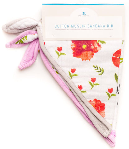 Little Unicorn Cotton Bandana Bib 2-Pack - Summer Poppy - UF0100