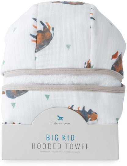 Little Unicorn Cotton Big Kid Hooded Towel - Bison - UH0203