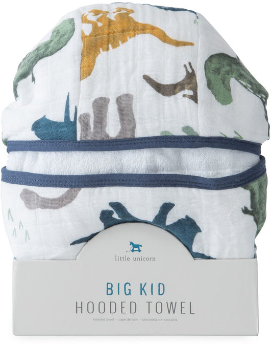 Little Unicorn Cotton Big Kid Hooded Towel - Dino Friends - UH0204