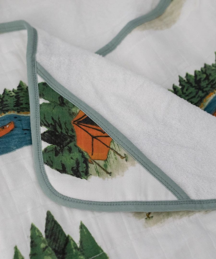 Little Unicorn Cotton Big Kid Hooded Towel - Happy Camper - UH0217