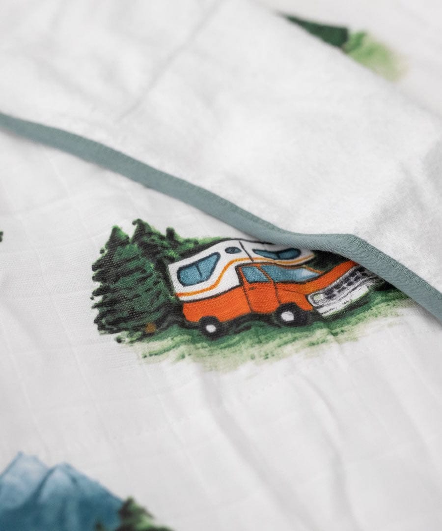 Little Unicorn Cotton Big Kid Hooded Towel - Happy Camper - UH0217