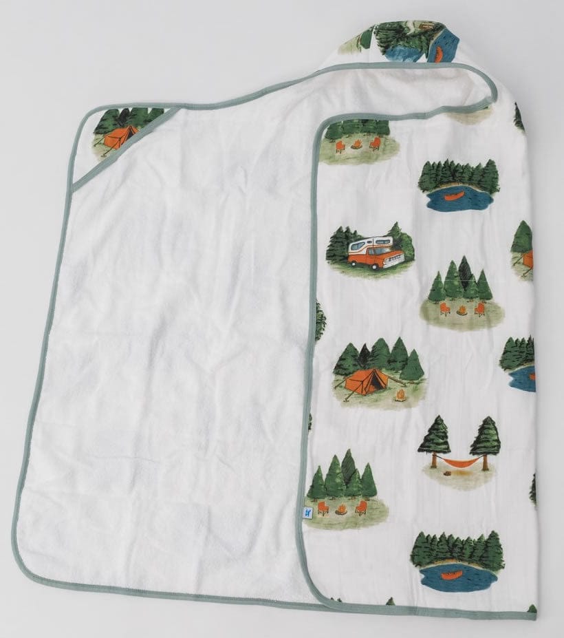 Little Unicorn Cotton Big Kid Hooded Towel - Happy Camper - UH0217