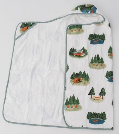 Little Unicorn Cotton Big Kid Hooded Towel - Happy Camper - UH0217