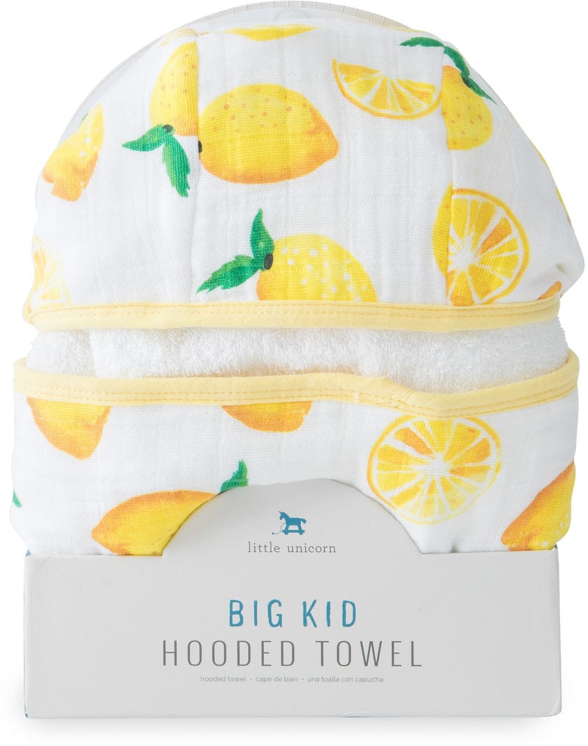 Little Unicorn Cotton Big Kid Hooded Towel - Lemon - UH0202
