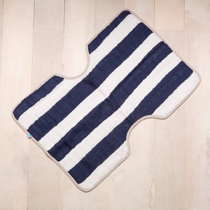 Little Unicorn Cotton Burp Cloth - Navy Stripe - UF0405