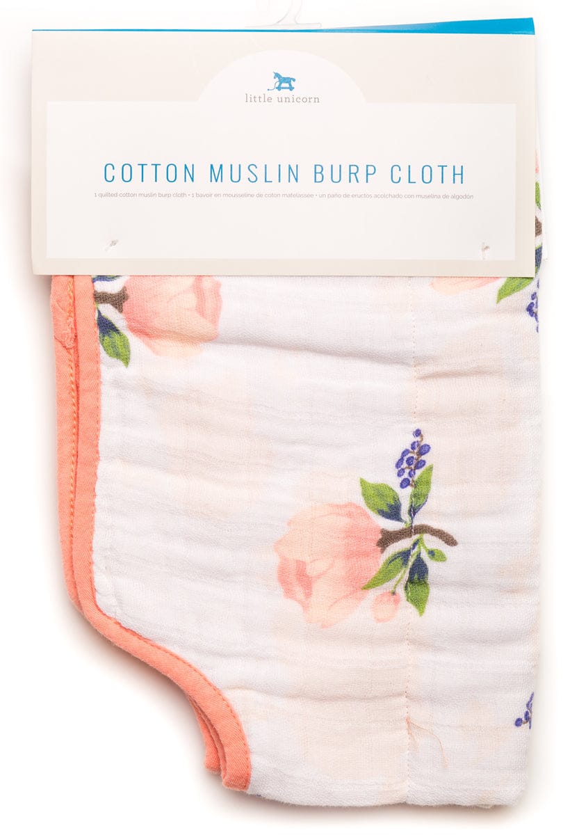 Little Unicorn Cotton Burp Cloth - Watercolor Rose - UF0401