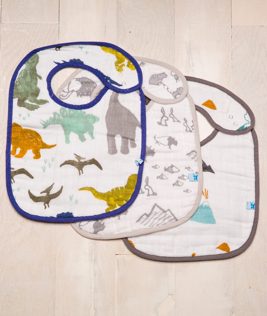 Little Unicorn Cotton Classic Bib 3-Pack - Dino