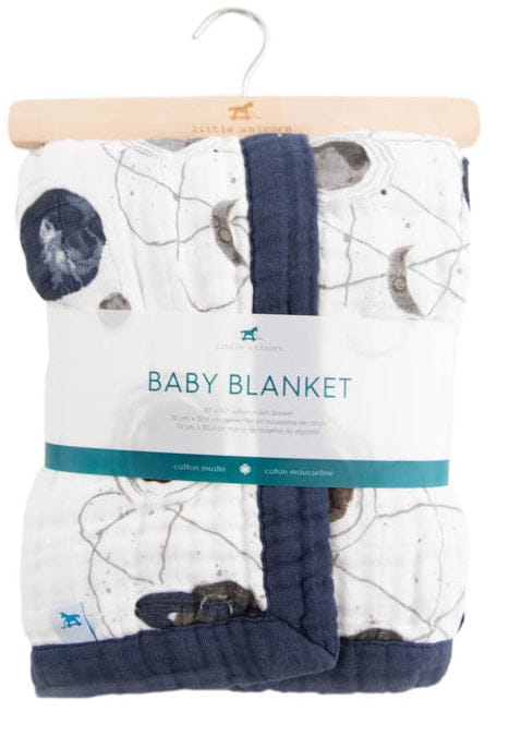 Little Unicorn Cotton Muslin Baby Blanket - Planetary - UB2105