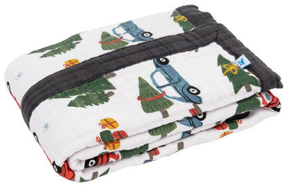 Little Unicorn Cotton Muslin Baby Quilt - Holiday Haul - UB2123