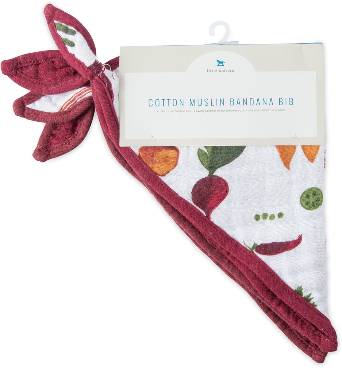 Little Unicorn Cotton Muslin Bandana Bib 2 pack - Farmers Market - UF0119