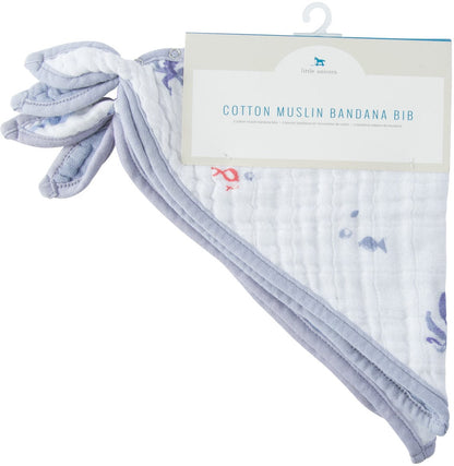 Little Unicorn Cotton Muslin Bandana Bib 2 pack - Mermaid - UF0120