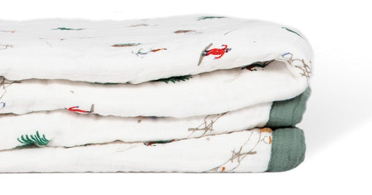 Little Unicorn Cotton Muslin Big Kid Quilt - Powder Party