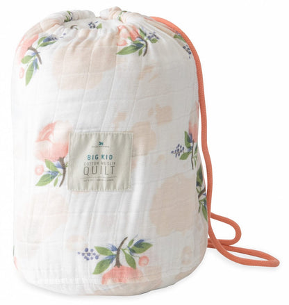 Little Unicorn Cotton Muslin Big Kid Quilt - Watercolor Rose - UB1701