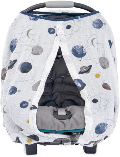 Little Unicorn Cotton Muslin Car Seat Canopy - Planetary - UA0312