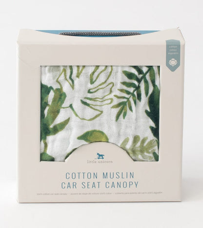 Little Unicorn Cotton Muslin Car Seat Canopy - Tropical Leaf - UA0319