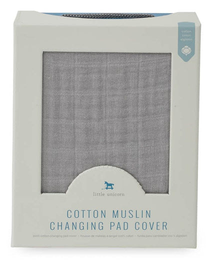 Little Unicorn Cotton Muslin Changing Pad Cover - Nickel - UN0532