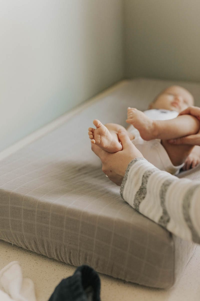 Little Unicorn Cotton Muslin Changing Pad Cover - Nickel - UN0532