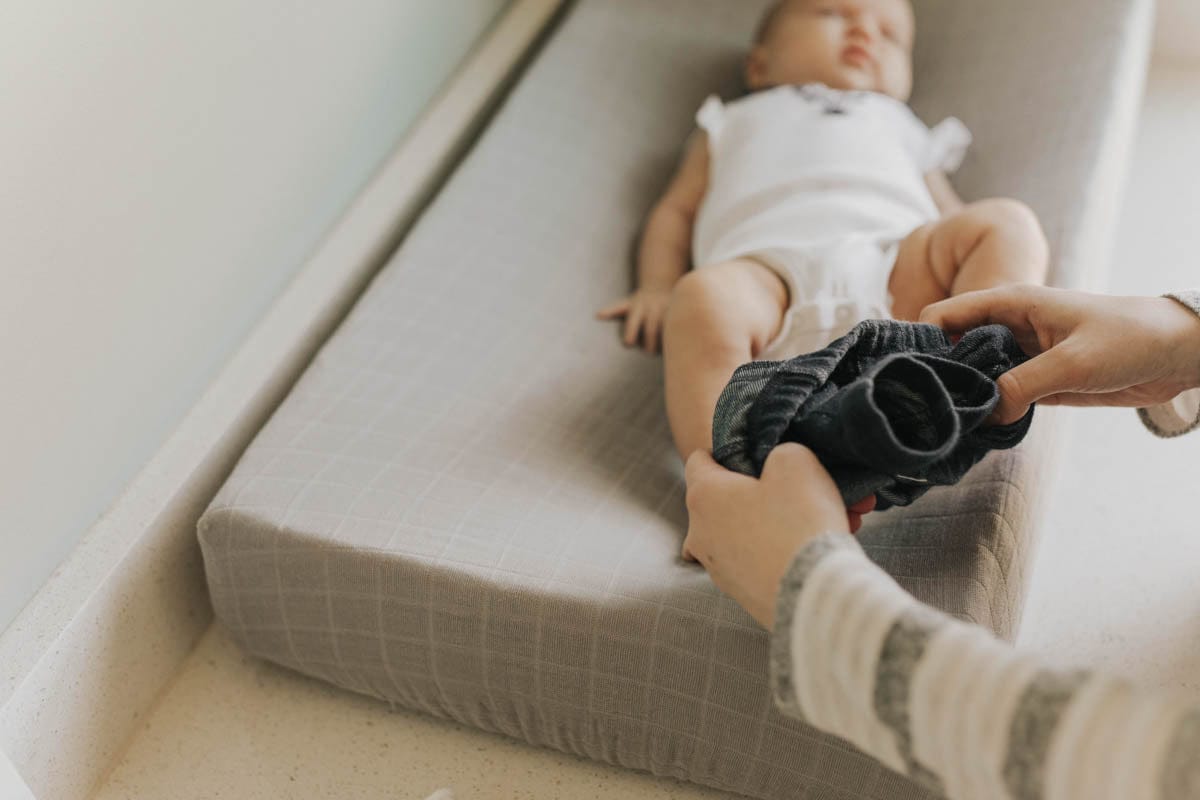 Little Unicorn Cotton Muslin Changing Pad Cover - Nickel - UN0532