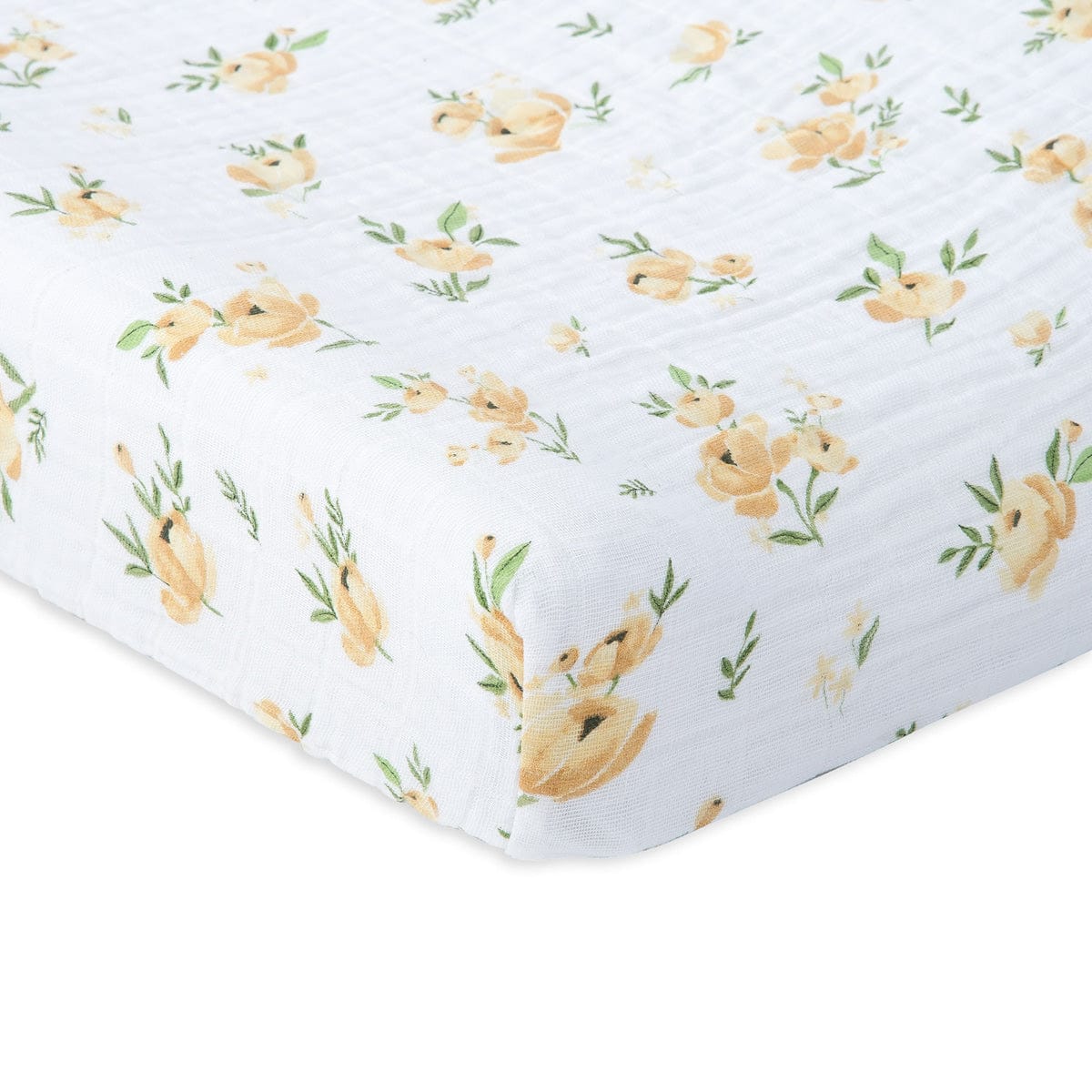 Little Unicorn Cotton Muslin Changing Pad Cover - Yellow Rose - UN0518