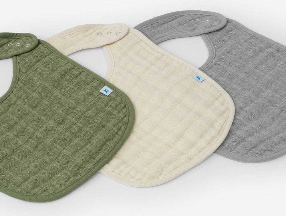 Little Unicorn Cotton Muslin Classic Bib 3 Pack - Fern Set - UF0020