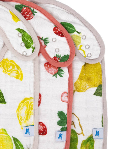 Little Unicorn Cotton Muslin Classic Bib 3 Pack - Fruit Stand - UF0024