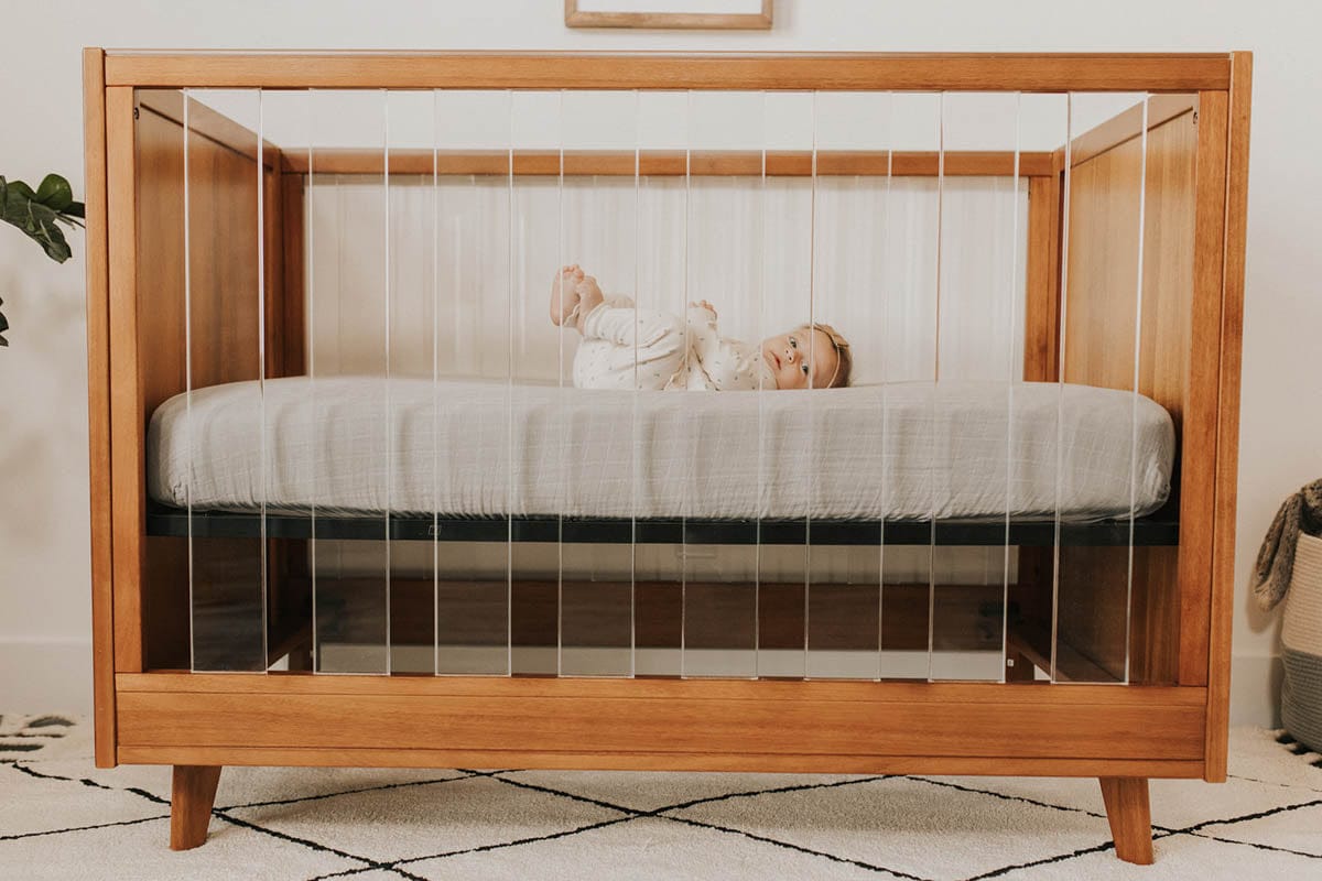 Little Unicorn Cotton Muslin Fitted Crib Sheet - Nickel - UN0071