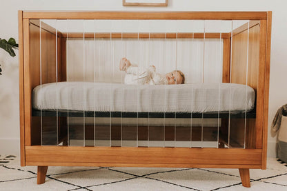 Little Unicorn Cotton Muslin Fitted Crib Sheet - Nickel - UN0071