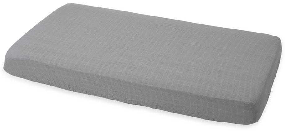 Little Unicorn Cotton Muslin Fitted Crib Sheet - Nickel - UN0071