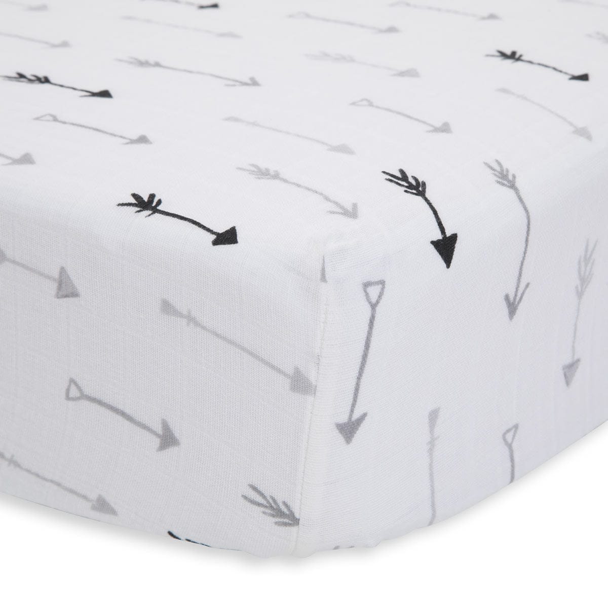 Little Unicorn Cotton Muslin Fitted Crib Sheet - Arrow