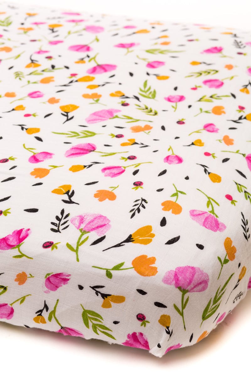 Little Unicorn Cotton Muslin Fitted Sheet - Berry & Bloom - UN0007